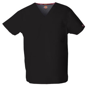 Haut col V unisexe (coloris noir)