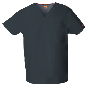Haut col V unisexe (coloris étain)