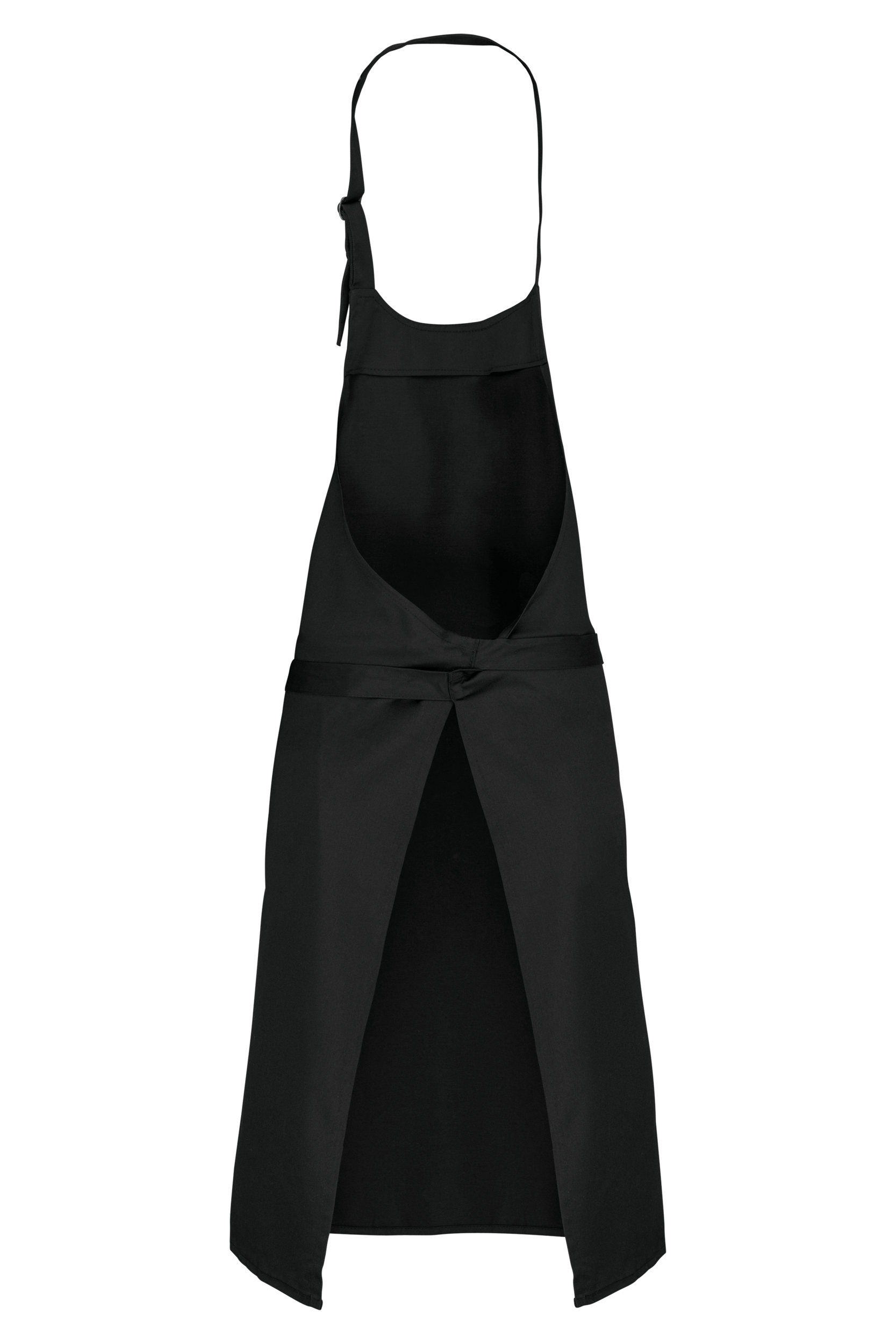 Tablier polycoton sans poche (coloris noir, dos)