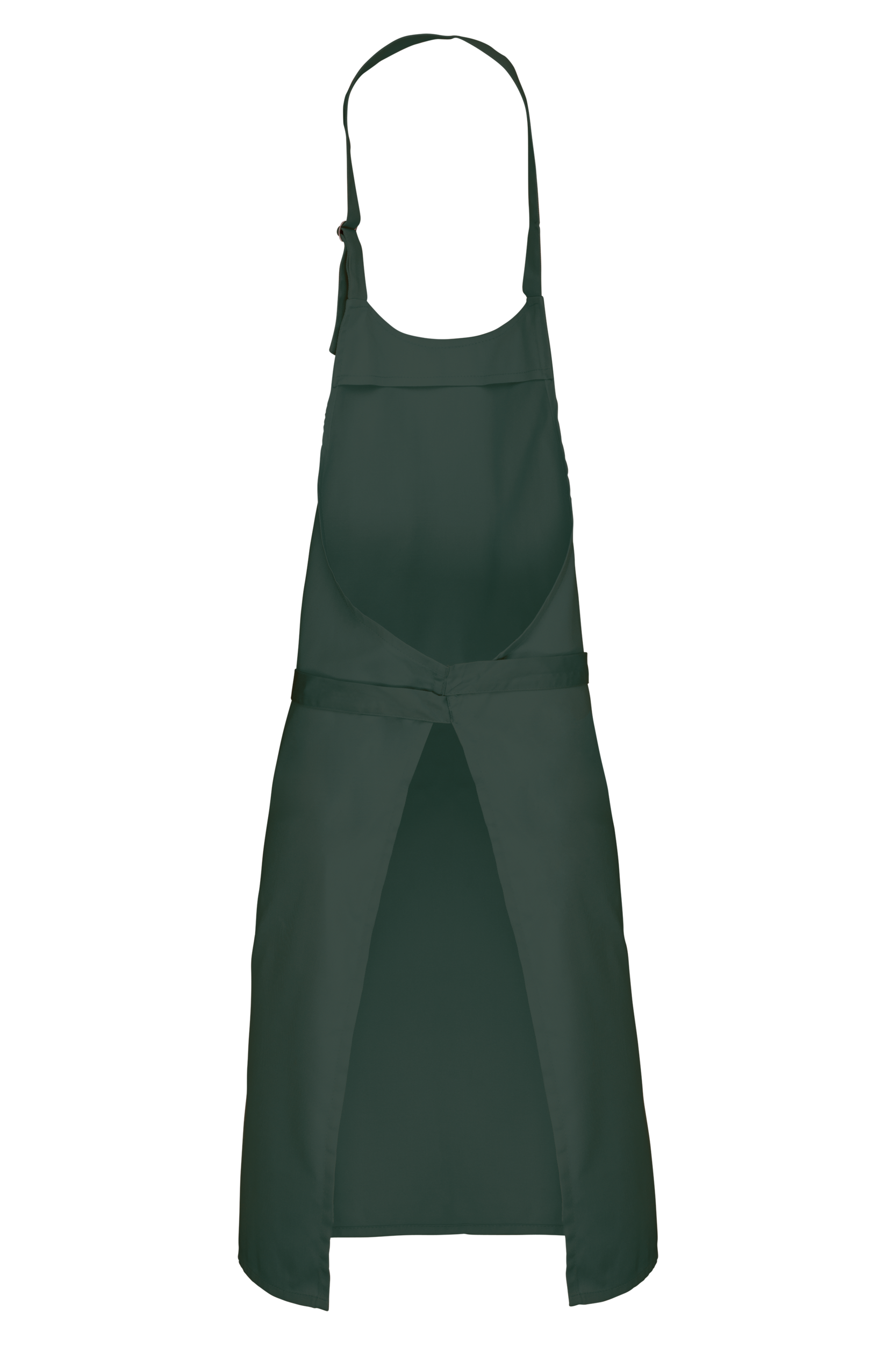 Tablier polycoton sans poche (coloris vert bouteille, dos)