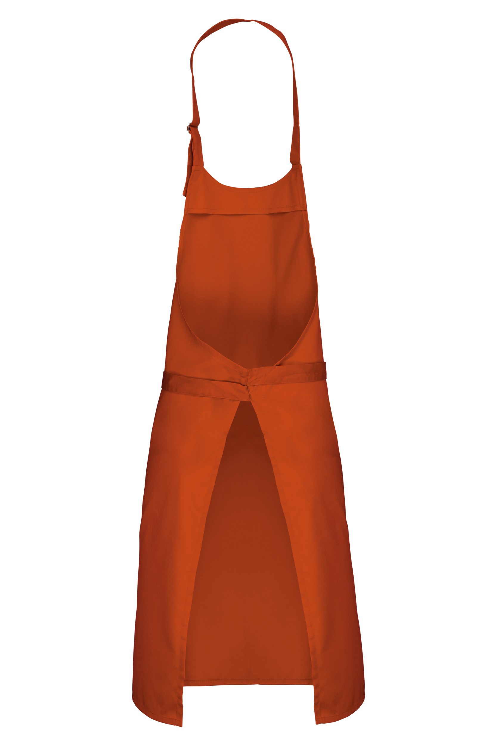 Tablier polycoton sans poche (coloris orange brûlé, dos)