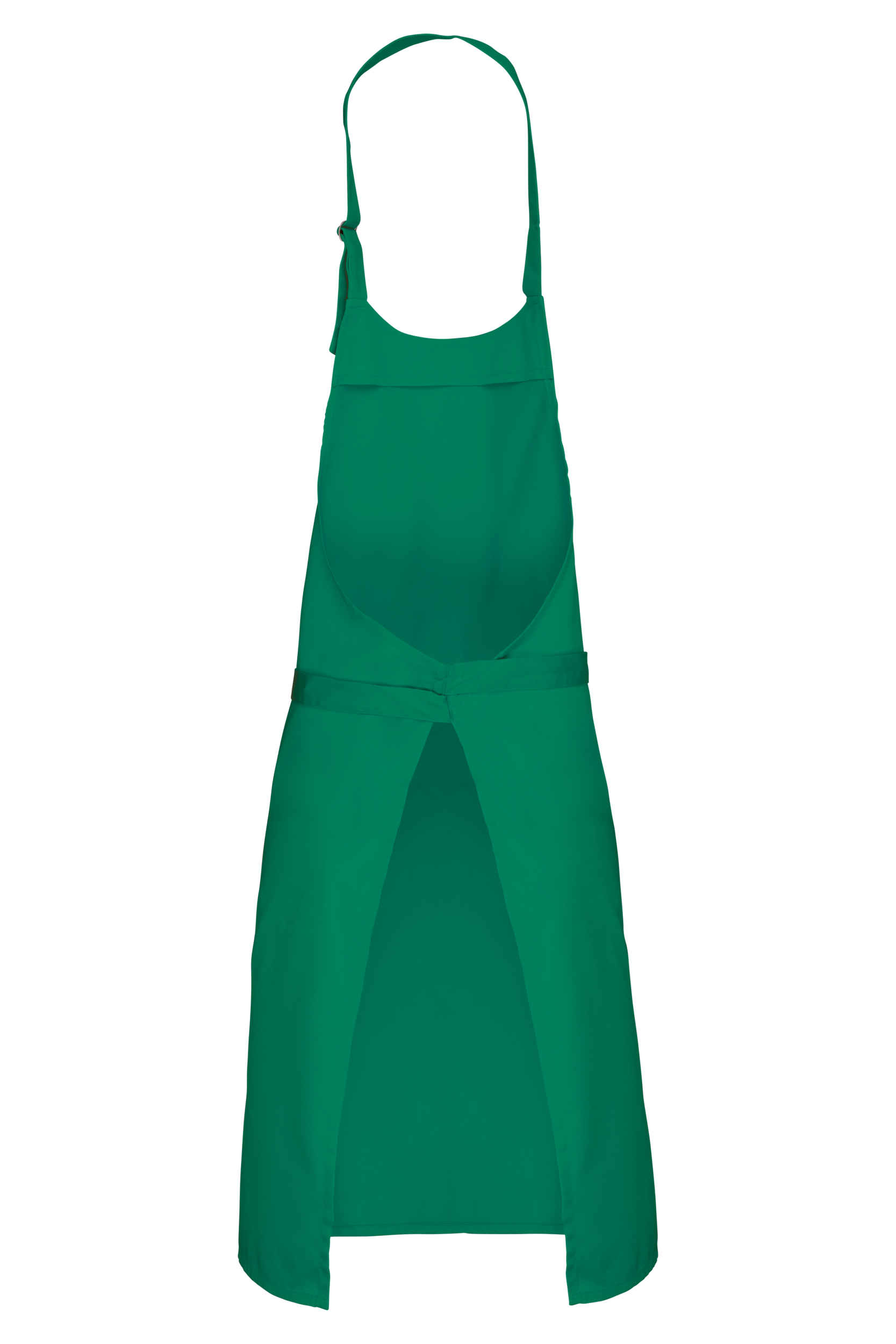 Tablier polycoton sans poche (coloris vert kelly, dos)