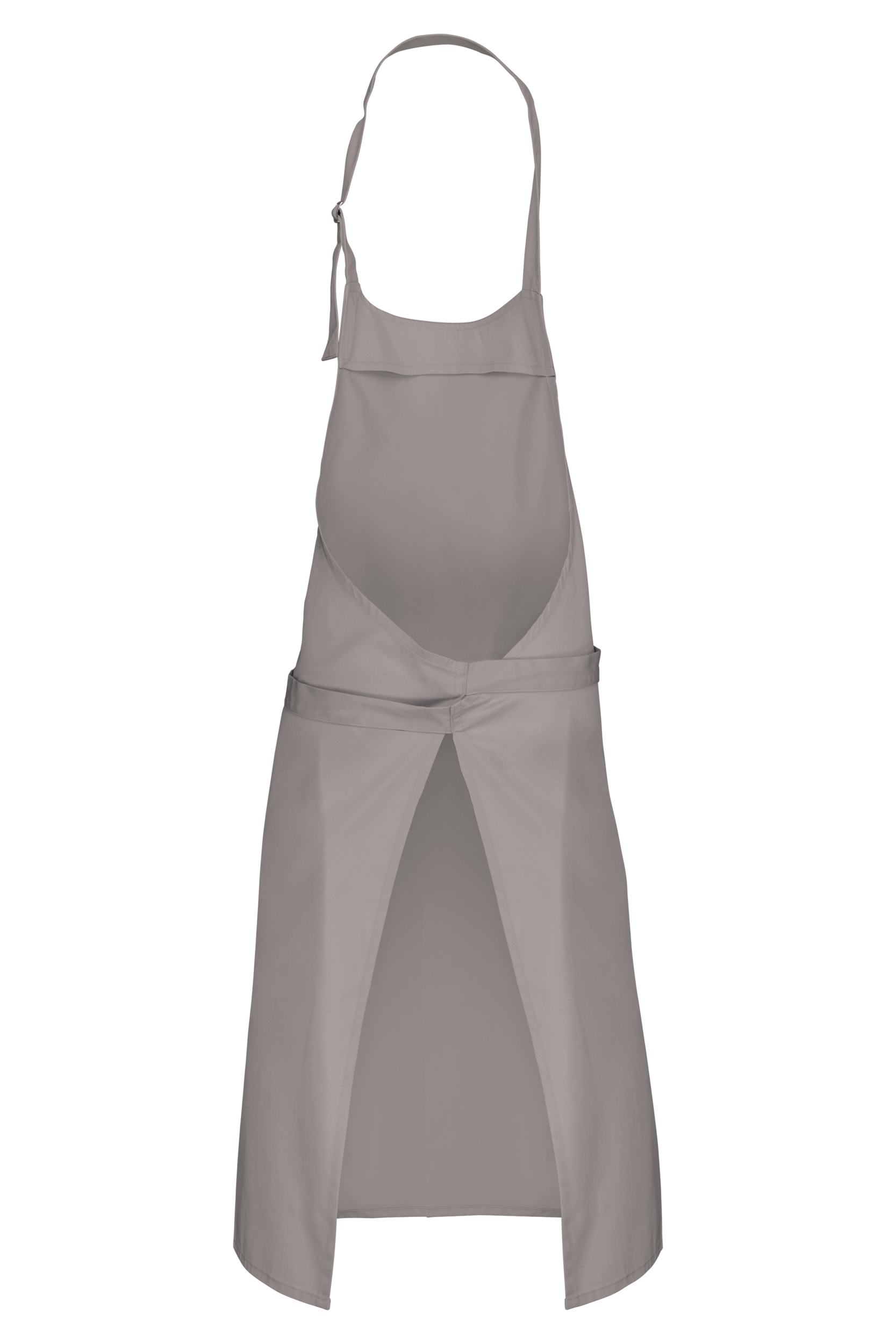 Tablier polycoton sans poche (coloris gris clair, dos)