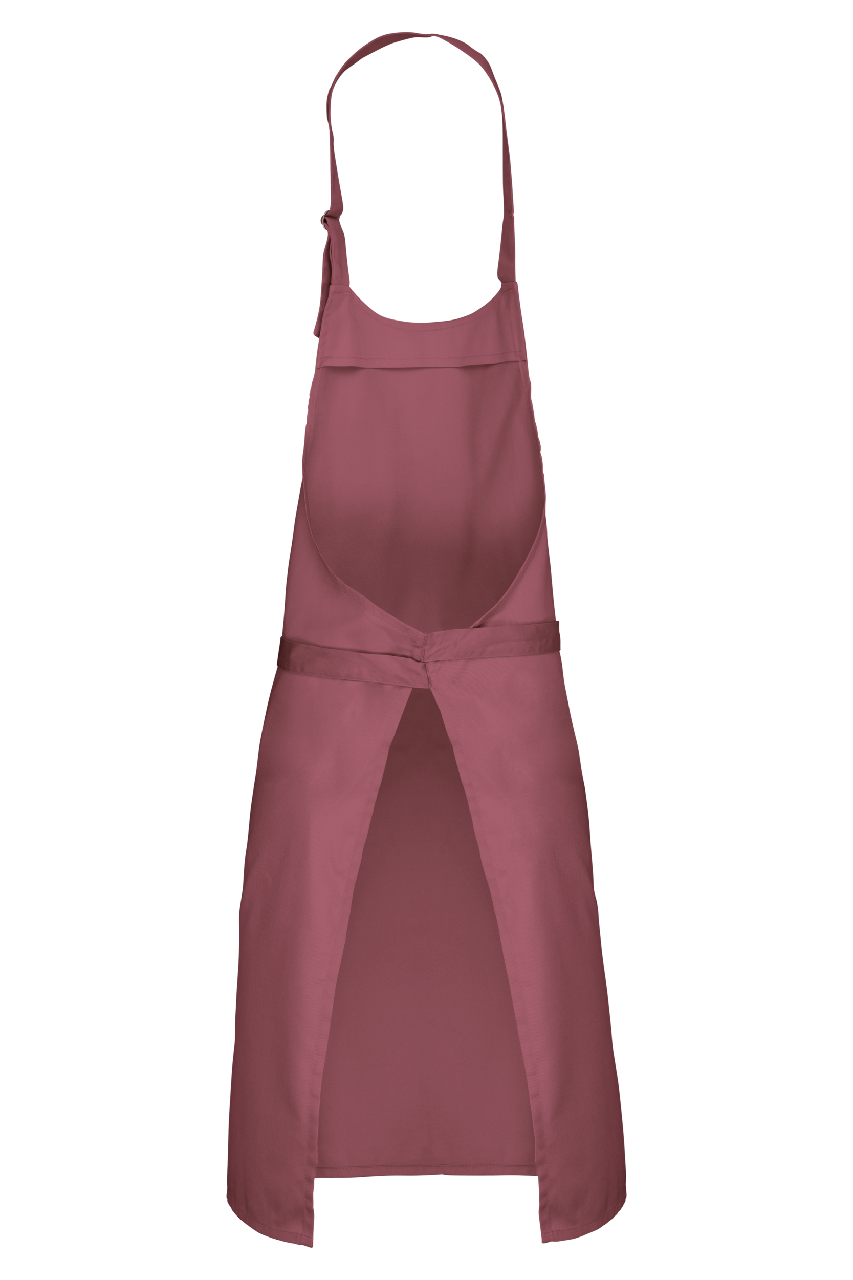 Tablier polycoton sans poche (coloris marsala, dos)