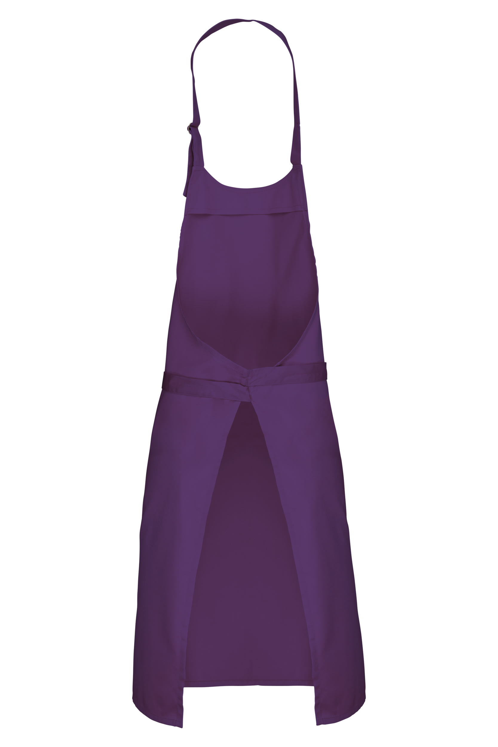 Tablier polycoton sans poche (coloris violet, dos)