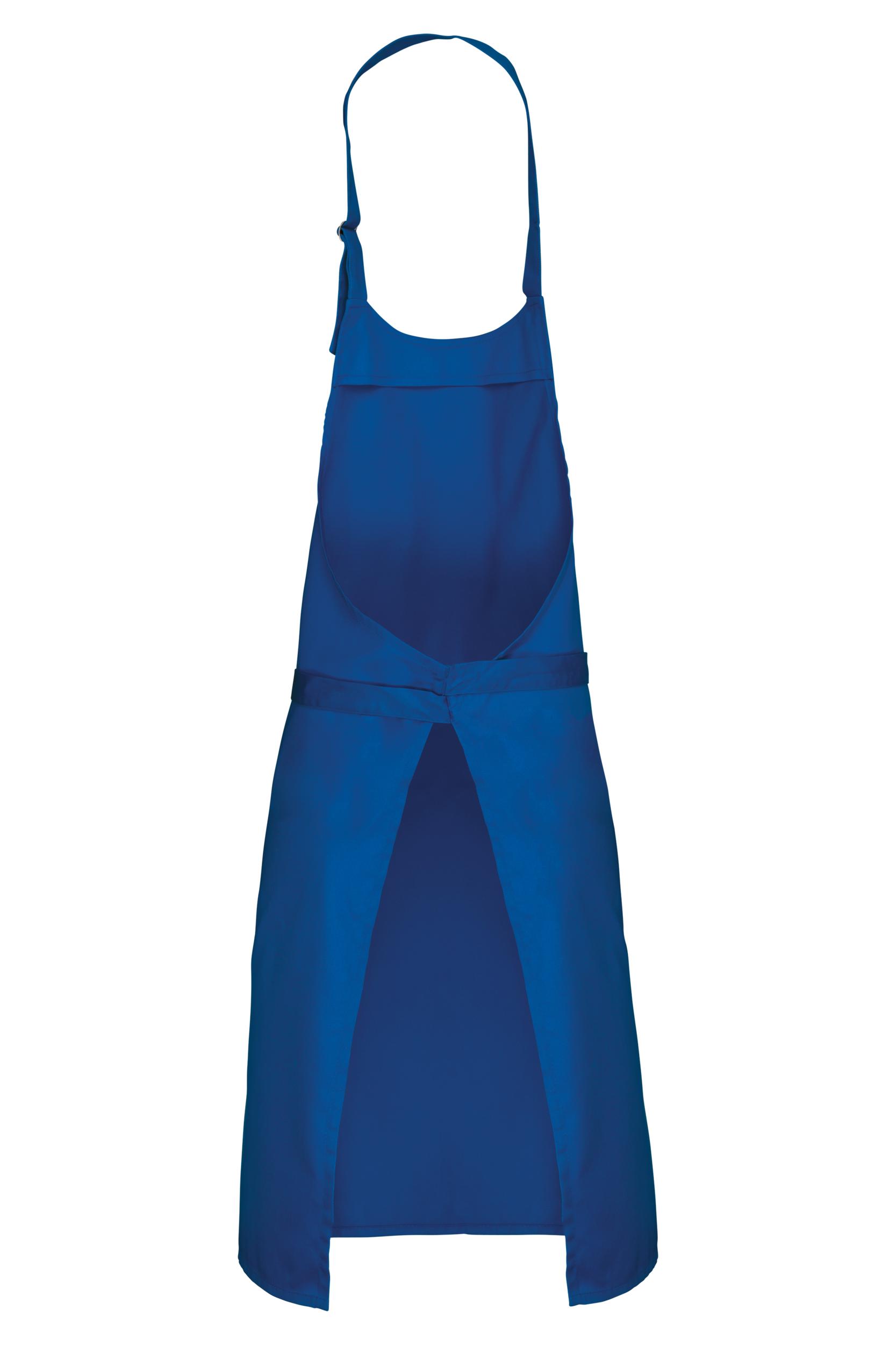 Tablier polycoton sans poche (coloris bleu roi, dos)