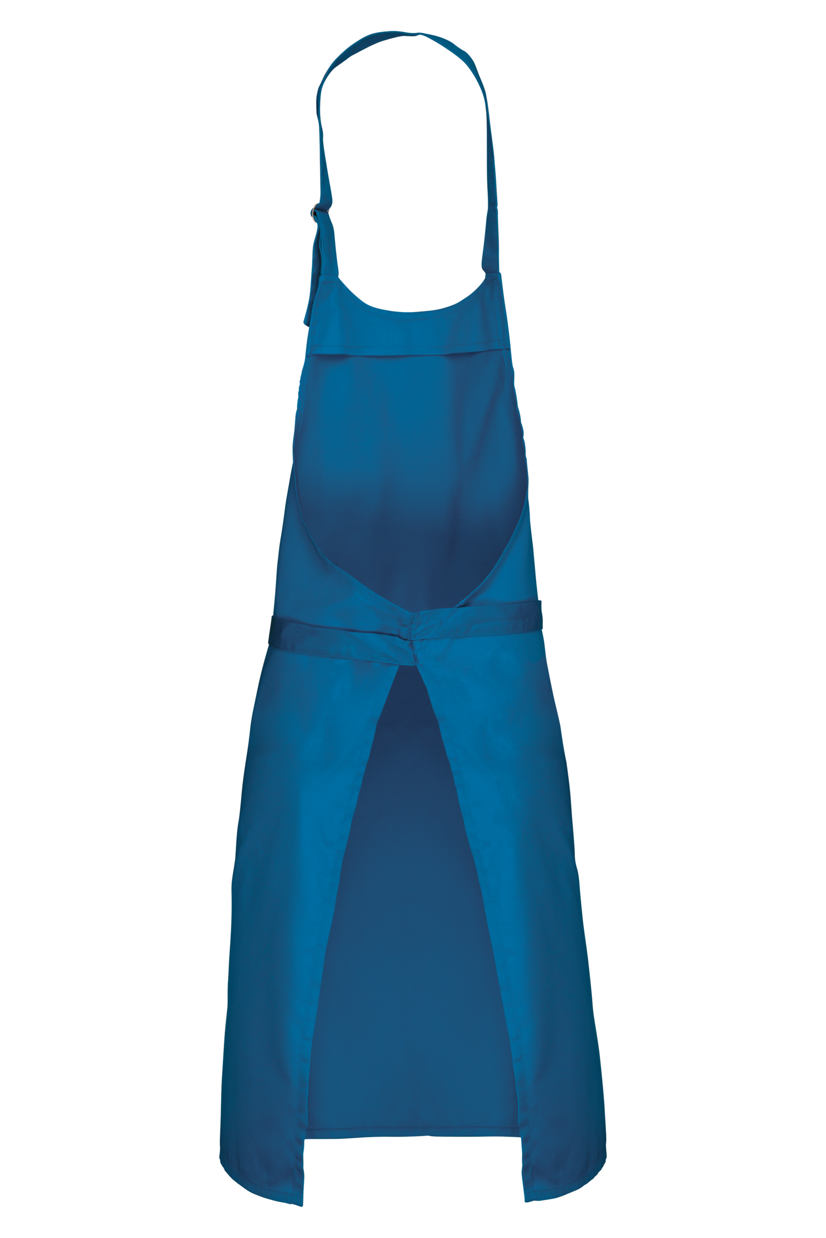 Tablier polycoton sans poche (coloris bleu tropical, dos)