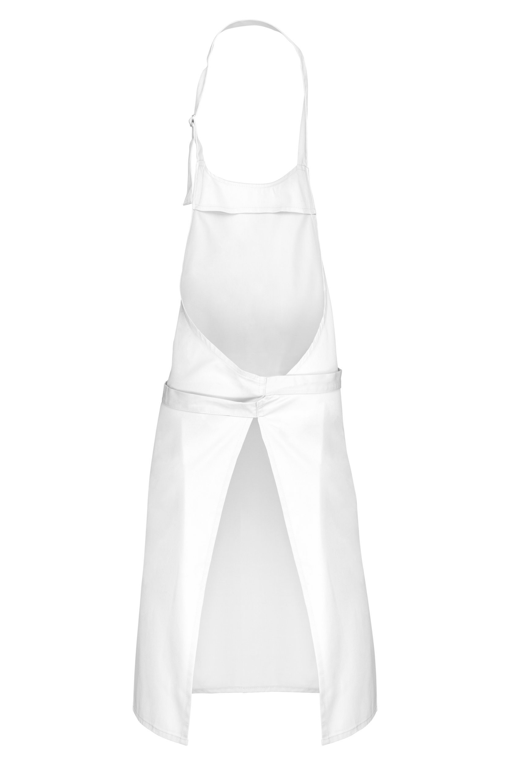 Tablier polycoton sans poche (coloris blanc, dos)