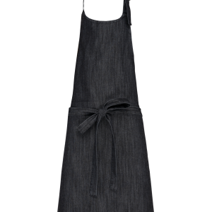 Tablier polycoton sans poche (coloris noir denim)