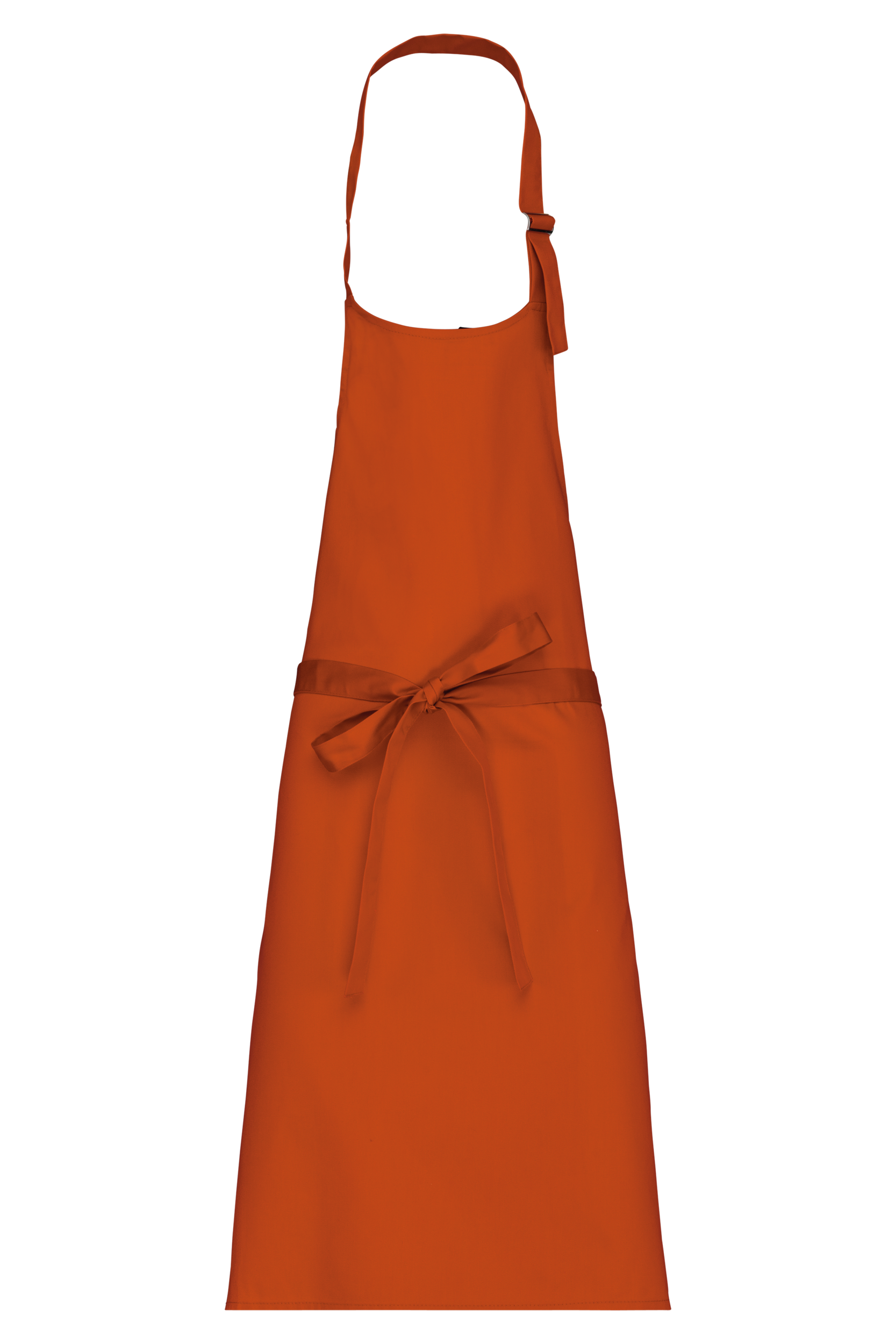 Tablier polycoton sans poche (coloris orange brûlé)