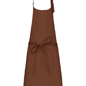 Tablier polycoton sans poche (coloris cacao)