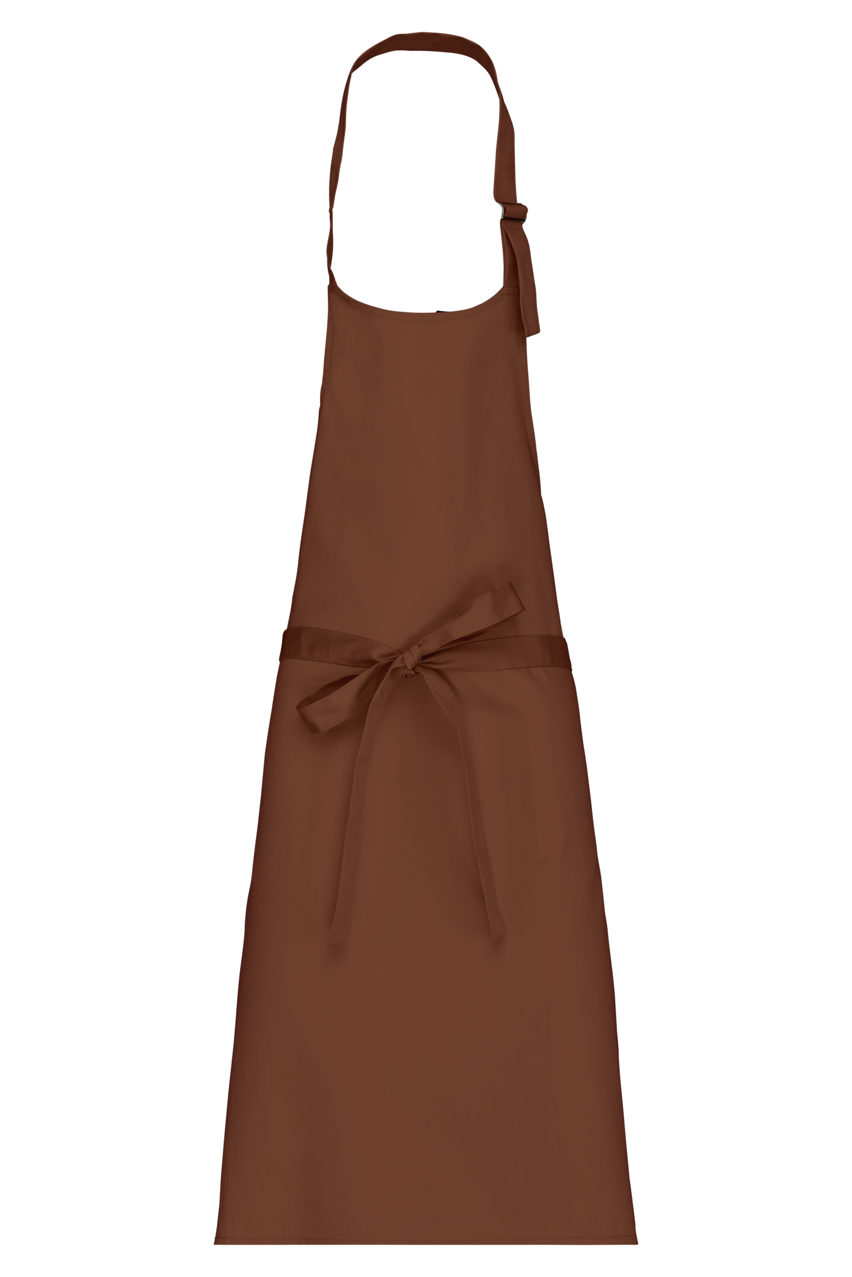 Tablier polycoton sans poche (coloris cacao)