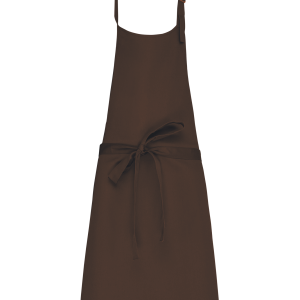 Tablier polycoton sans poche (coloris chocolat)