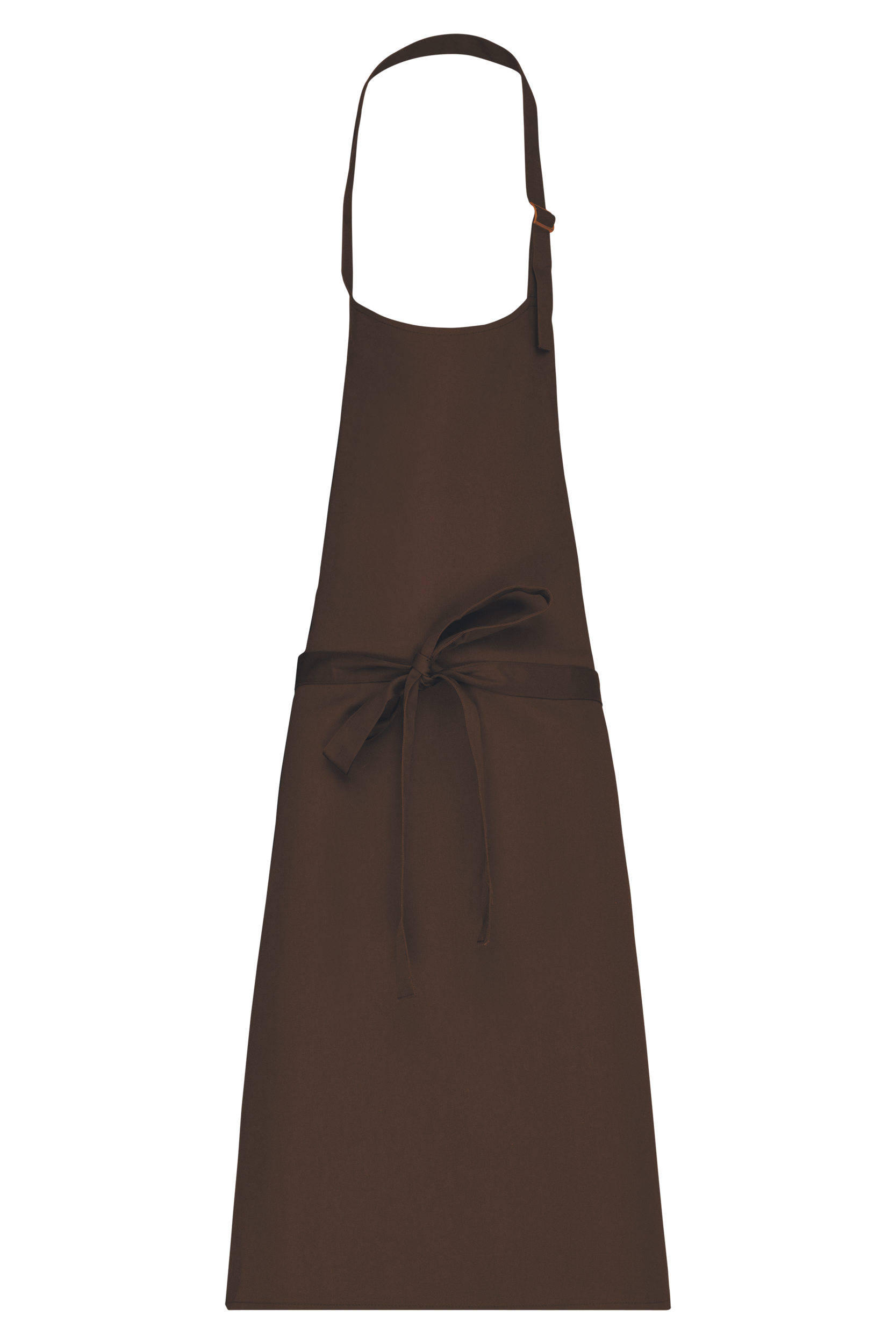 Tablier polycoton sans poche (coloris chocolat)