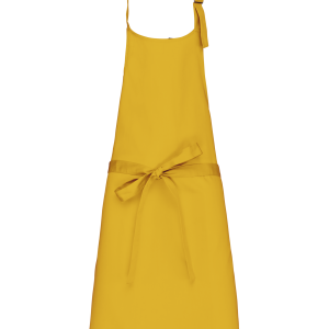 Tablier polycoton sans poche (coloris moutarde)