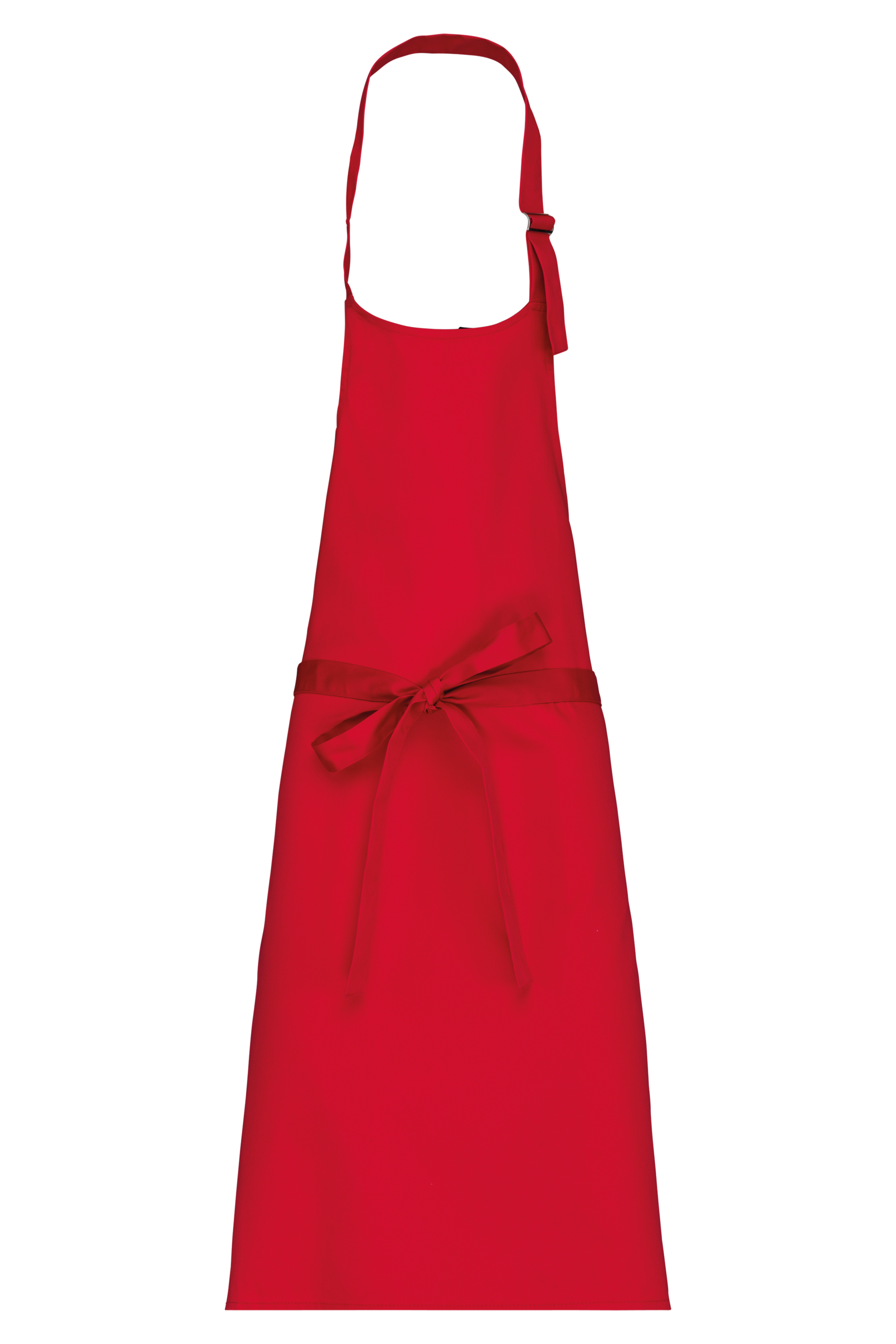 Tablier polycoton sans poche (coloris rouge)