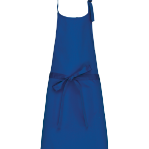 Tablier polycoton sans poche (coloris bleu roi)