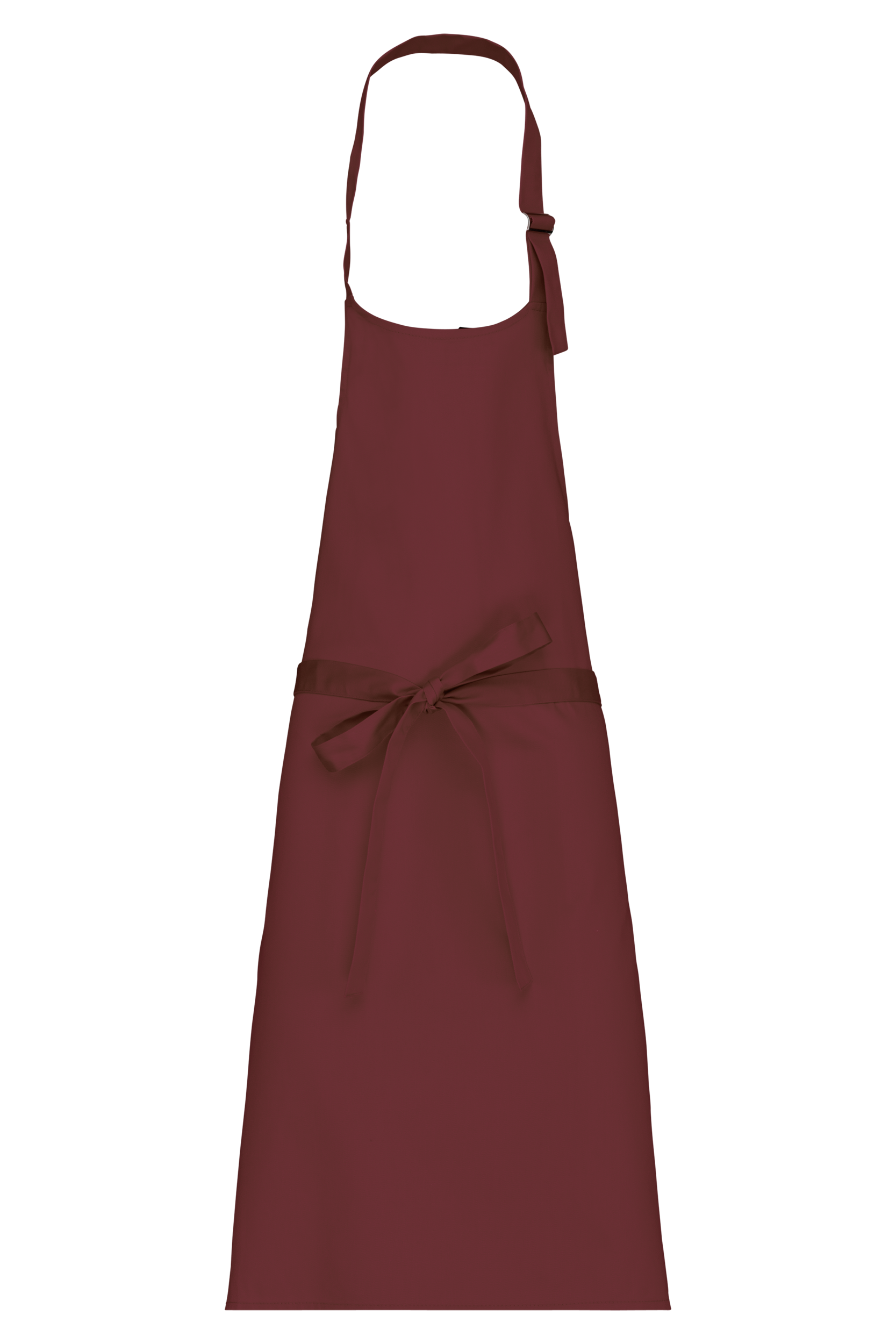 Tablier polycoton sans poche (coloris bordeaux)