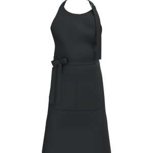 Tablier avec poche en coton bio (coloris noir)