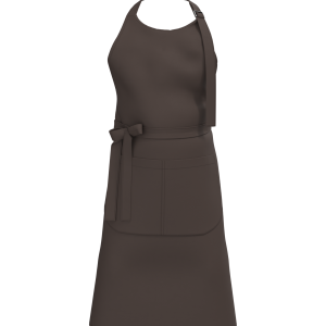 Tablier avec poche en coton bio (coloris chocolat)