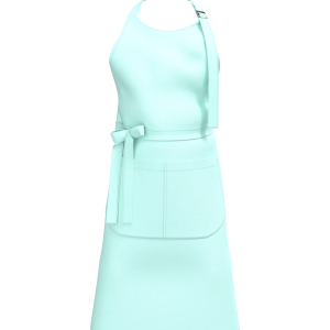 Tablier avec poche en coton bio (coloris menthe glacée)