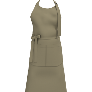 Tablier avec poche en coton bio (coloris vert olive clair)
