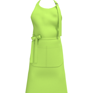 Tablier avec poche en coton bio (coloris lime)