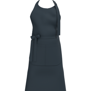 Tablier avec poche en coton bio (coloris marine)