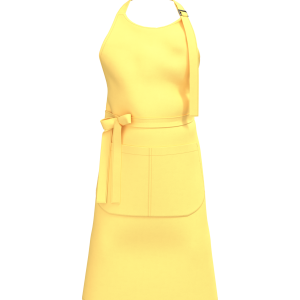Tablier avec poche en coton bio (coloris ananas)