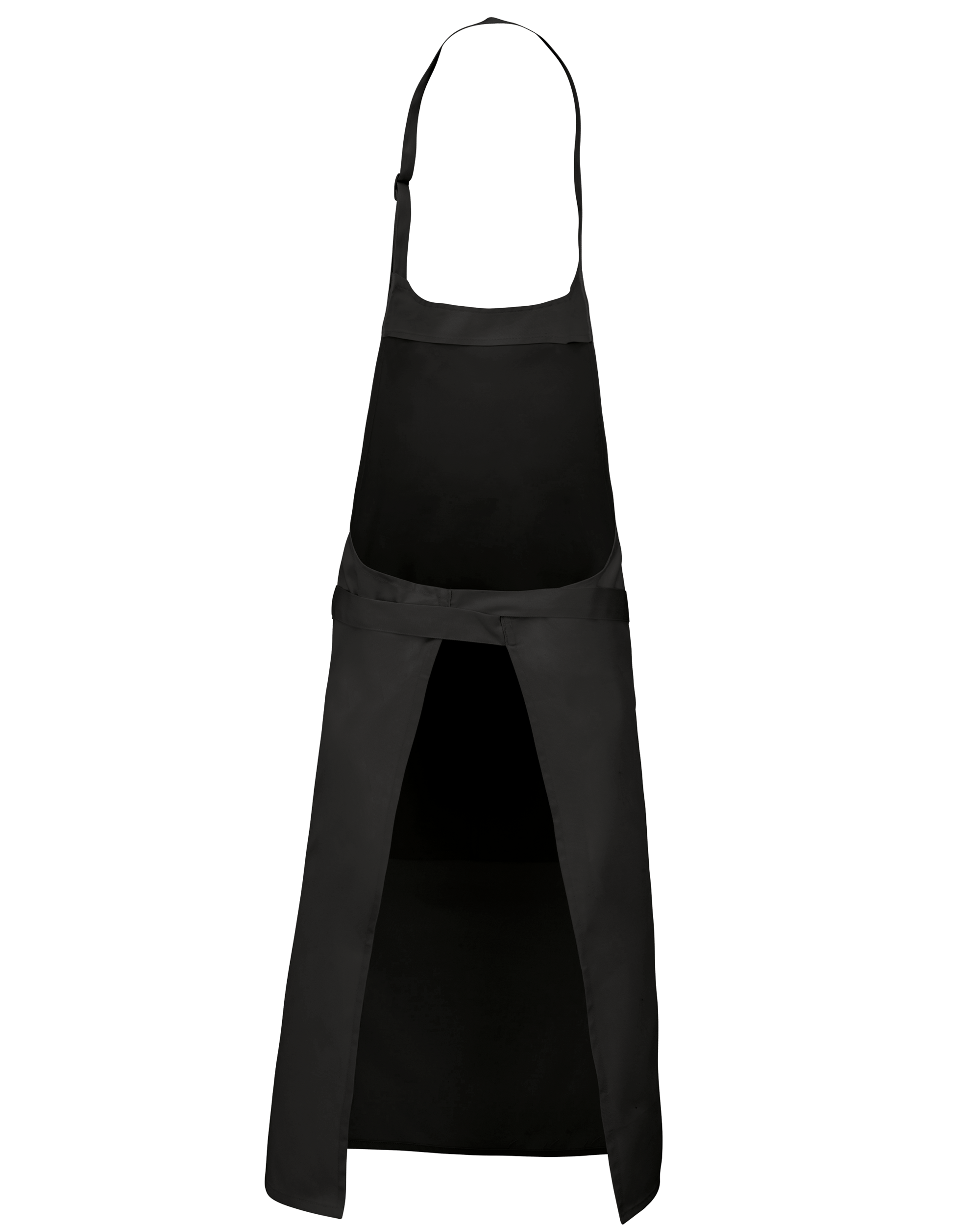 Tablier polycoton avec poche (coloris noir, dos)