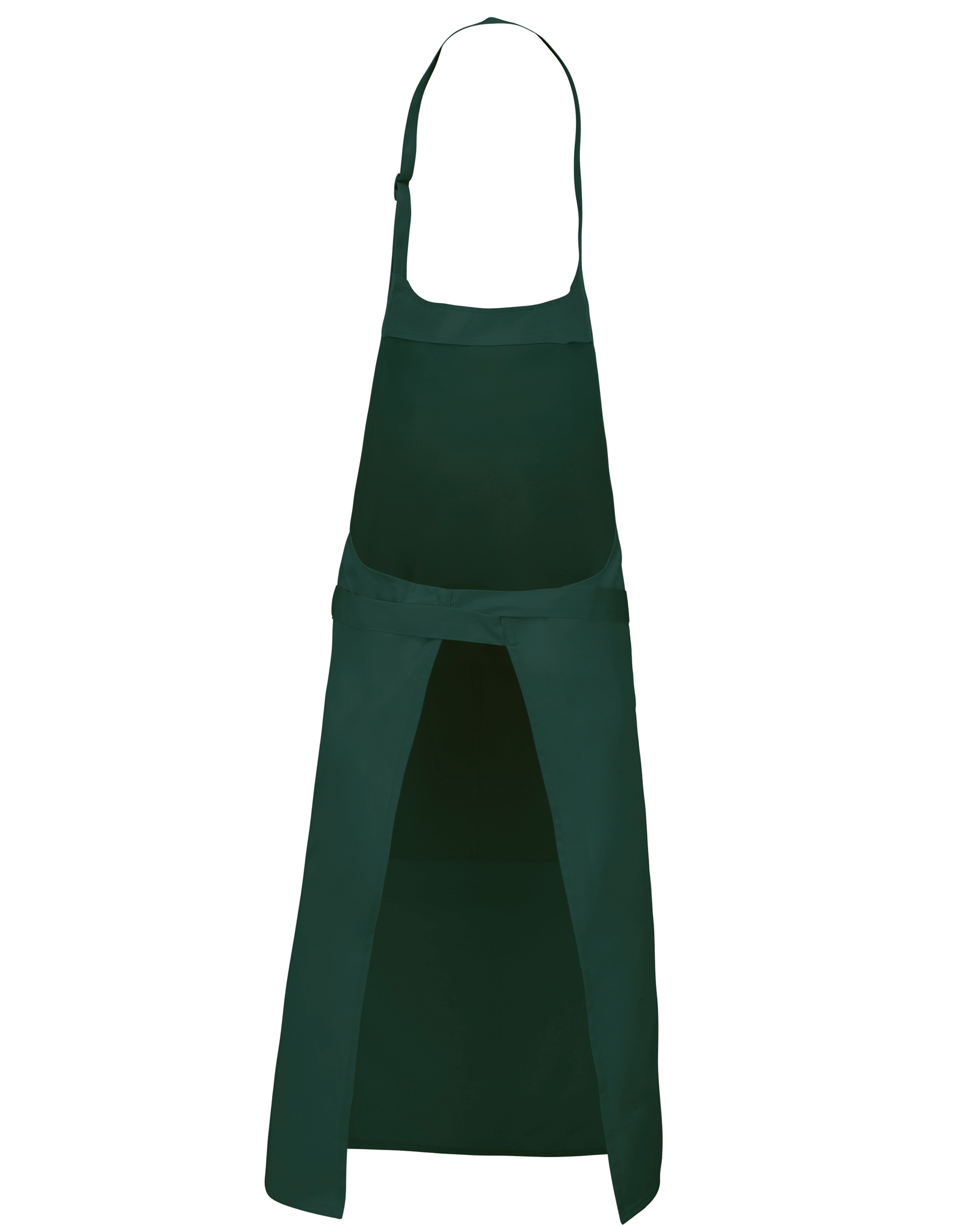 Tablier polycoton avec poche (coloris vert bouteille, dos)