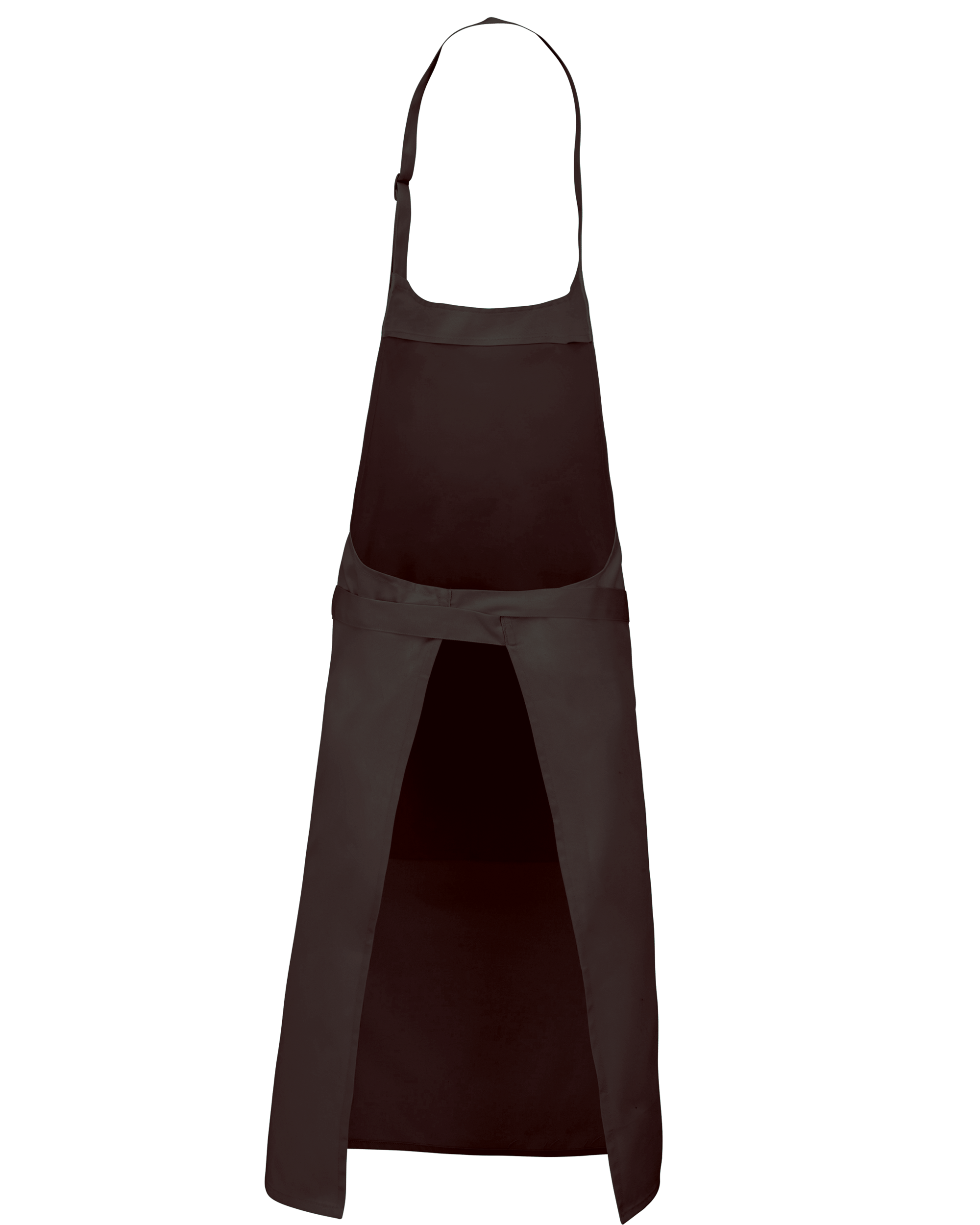 Tablier polycoton avec poche (coloris chocolat, dos)