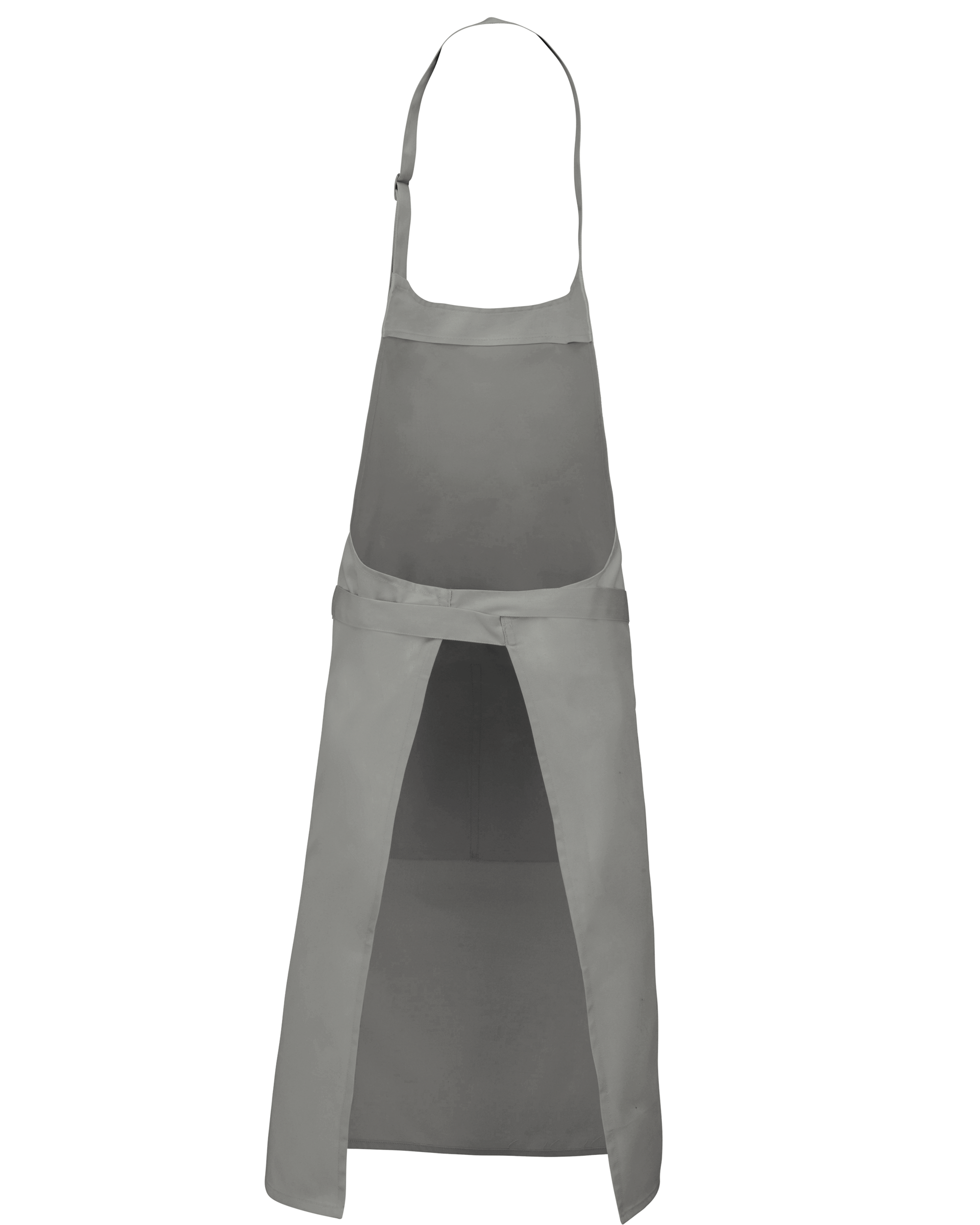 Tablier polycoton avec poche (coloris gris clair, dos)