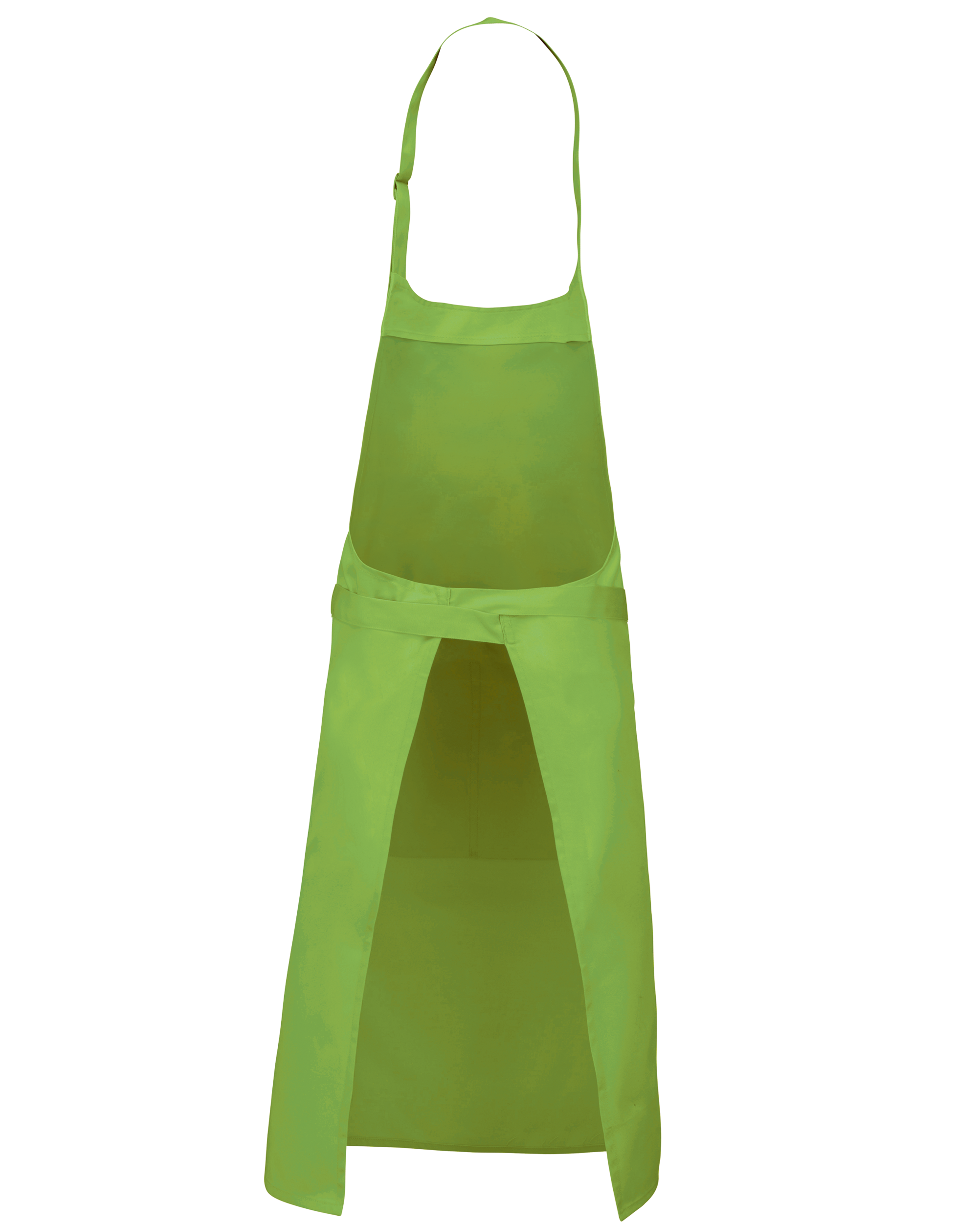 Tablier polycoton avec poche (coloris lime, dos)