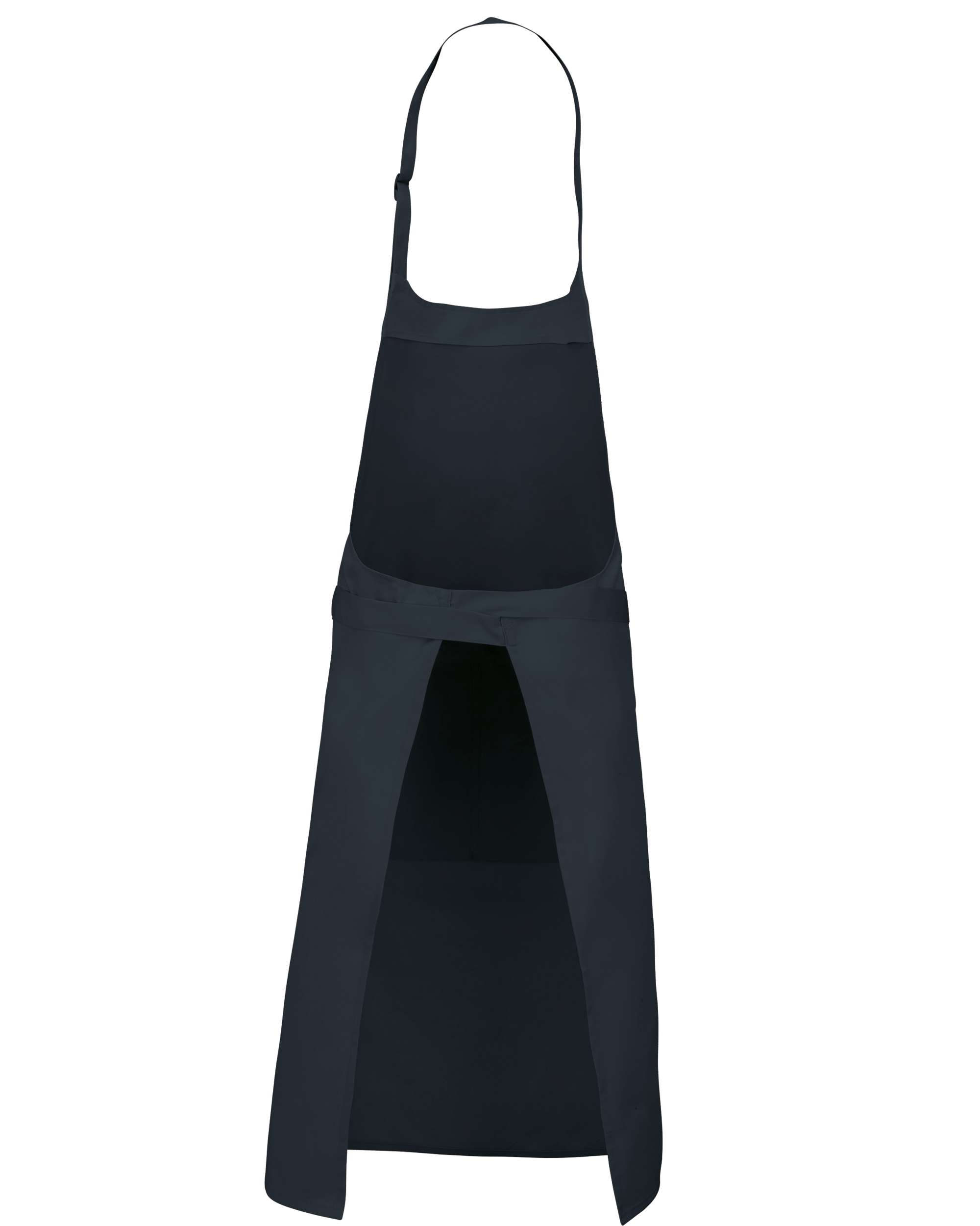 Tablier polycoton avec poche (coloris marine, dos)