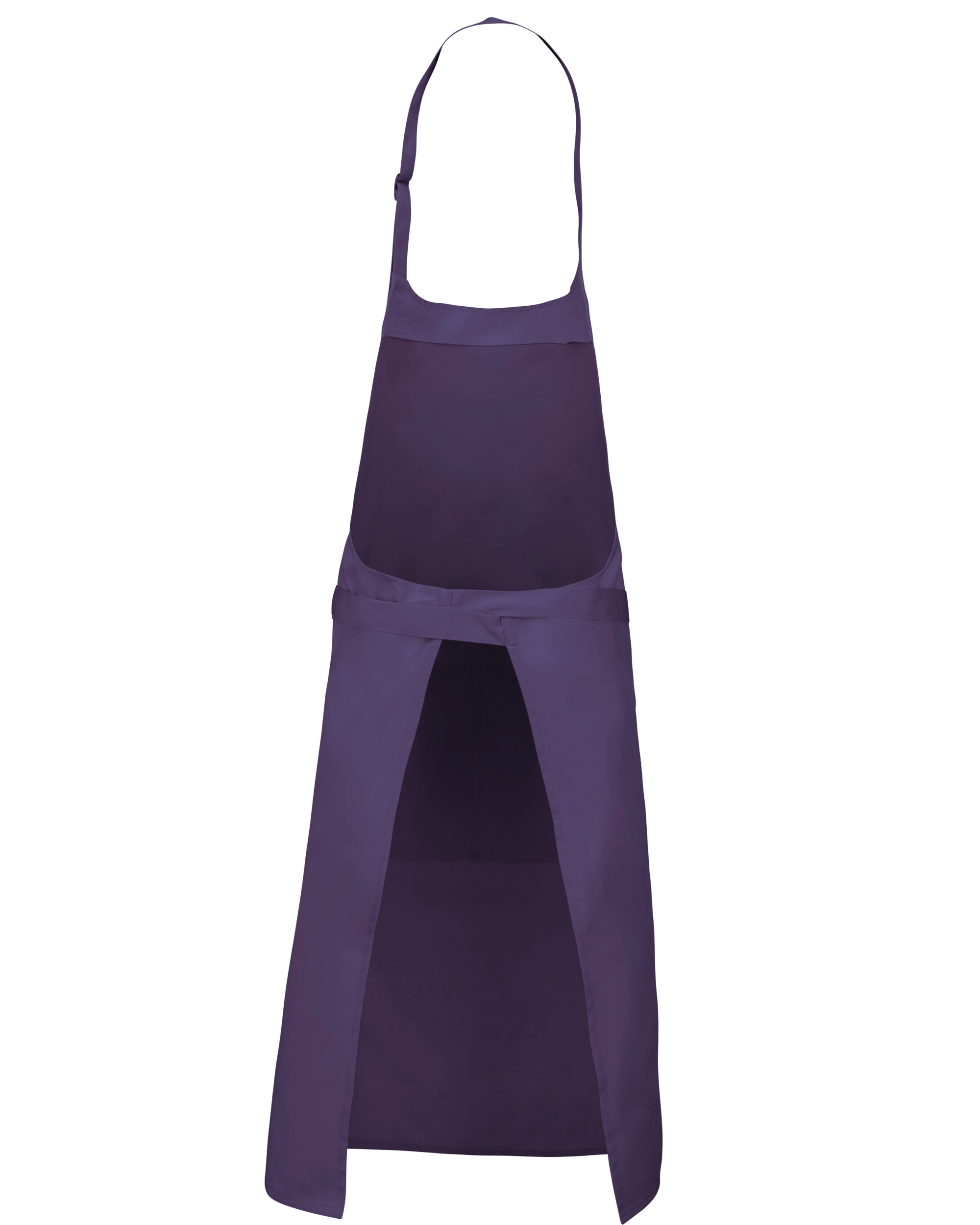 Tablier polycoton avec poche (coloris violet, dos)