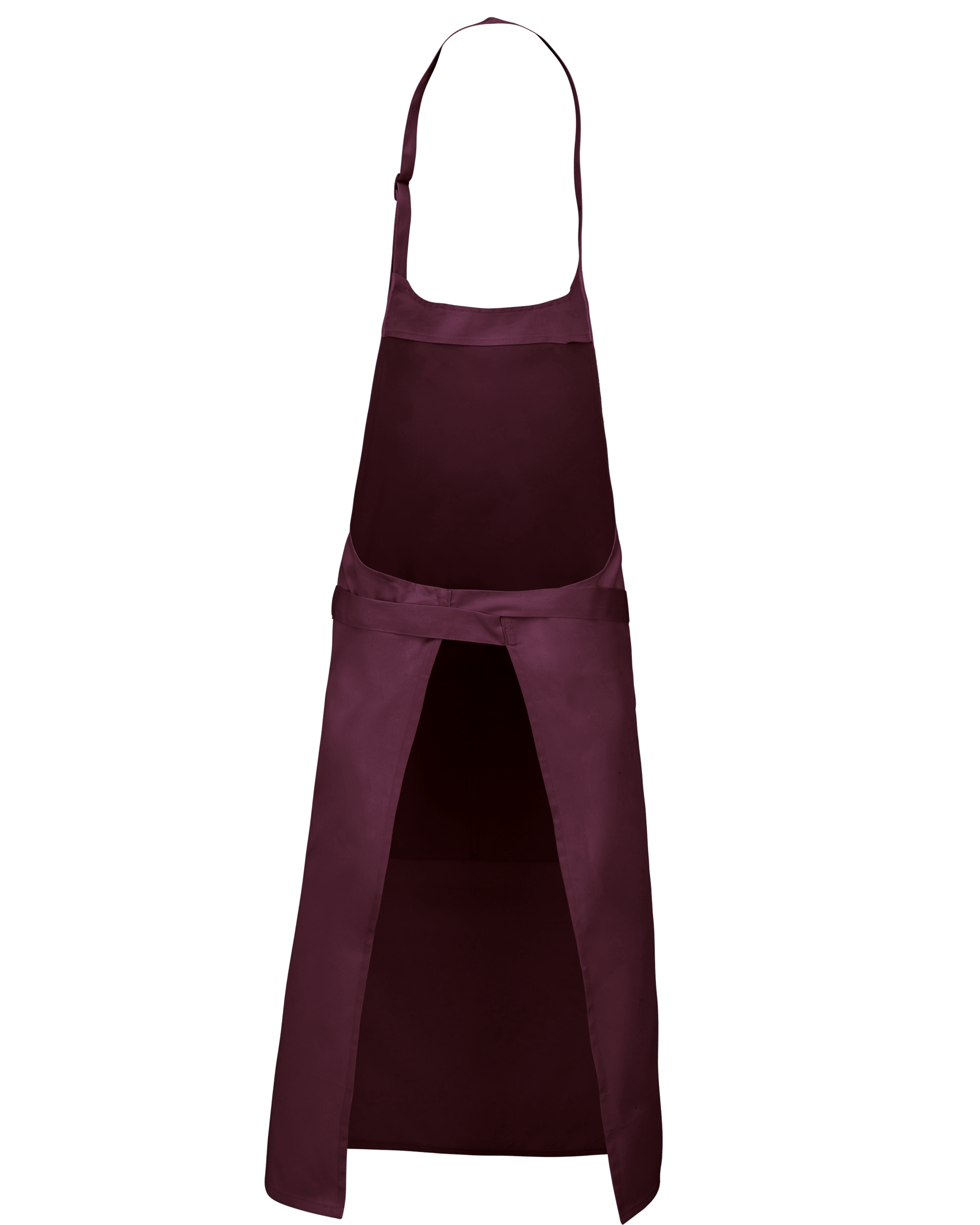 Tablier polycoton avec poche (coloris bordeaux, dos)