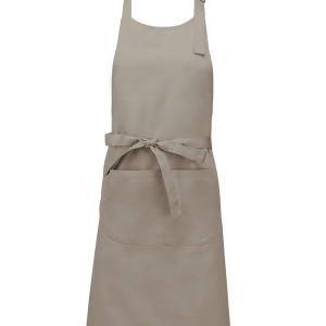 Tablier polycoton avec poche (coloris beige)