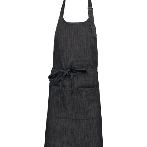 Tablier polycoton avec poche (coloris noir denim)