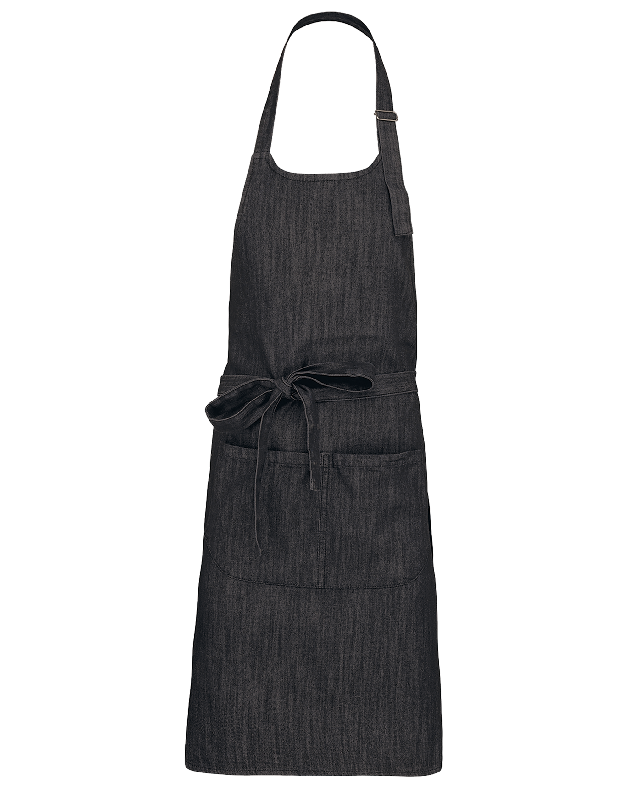 Tablier polycoton avec poche (coloris noir denim)