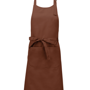 Tablier polycoton avec poche (coloris cacao)