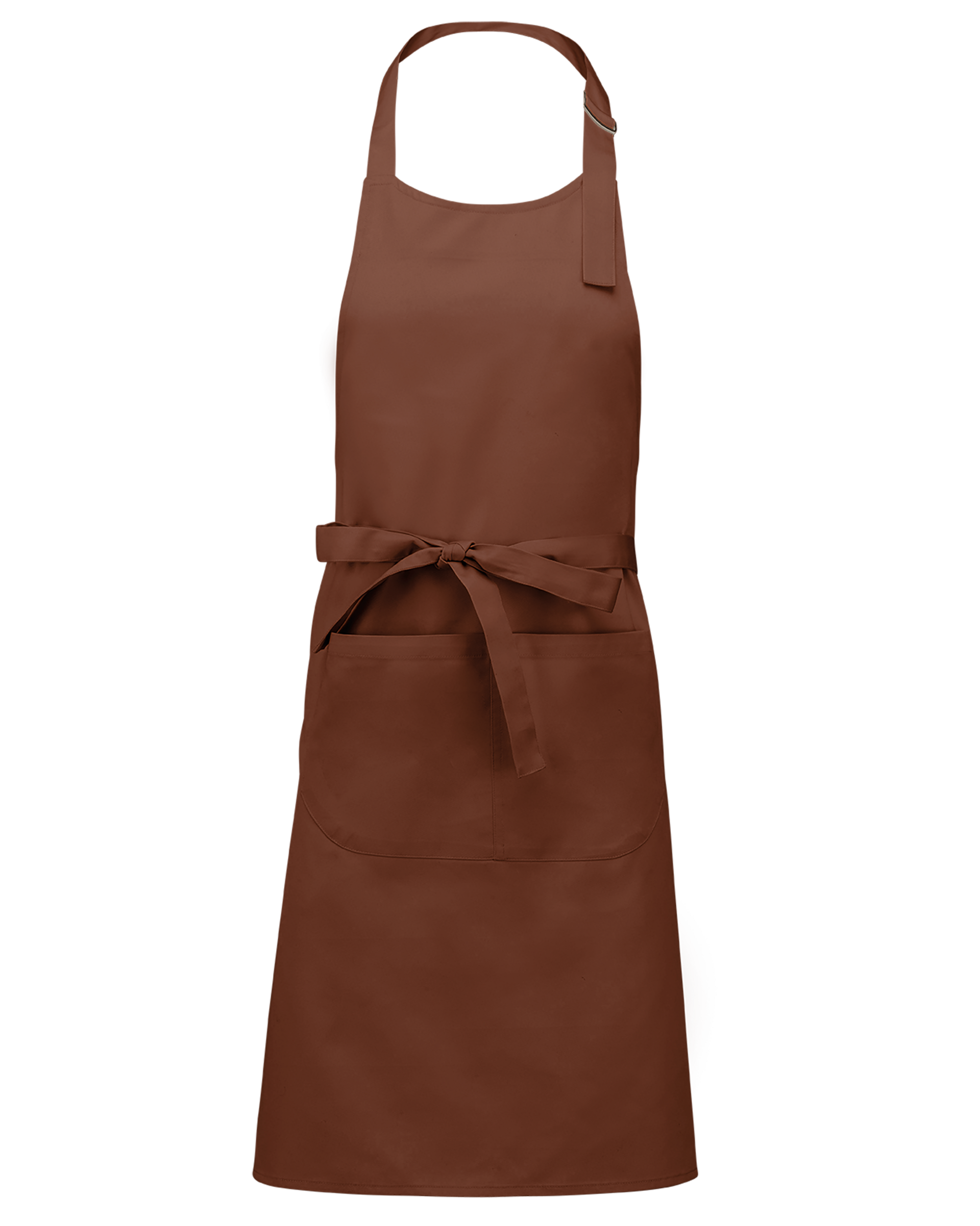 Tablier polycoton avec poche (coloris cacao)