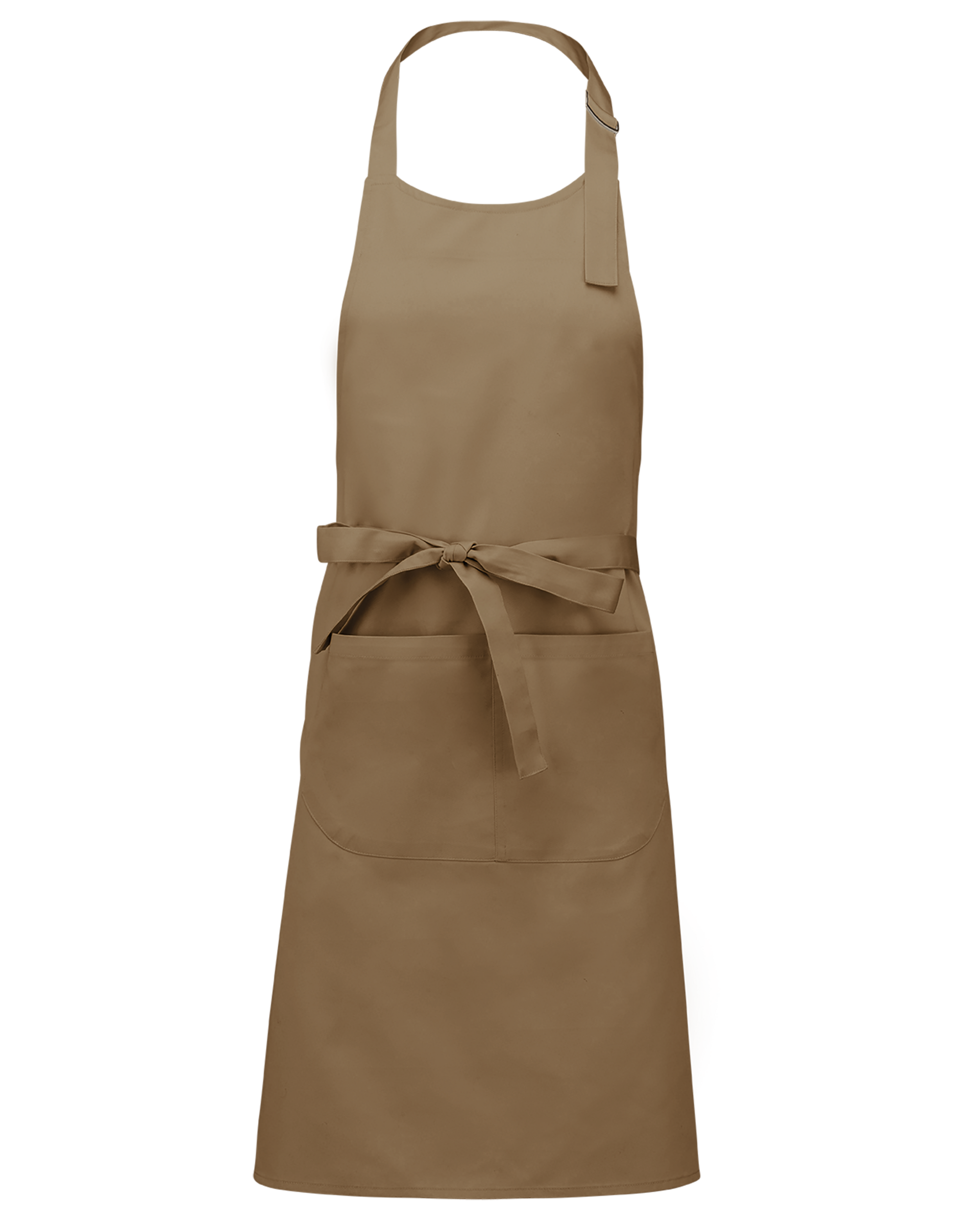 Tablier polycoton avec poche (coloris camel)