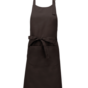 Tablier polycoton avec poche (coloris chocolat)