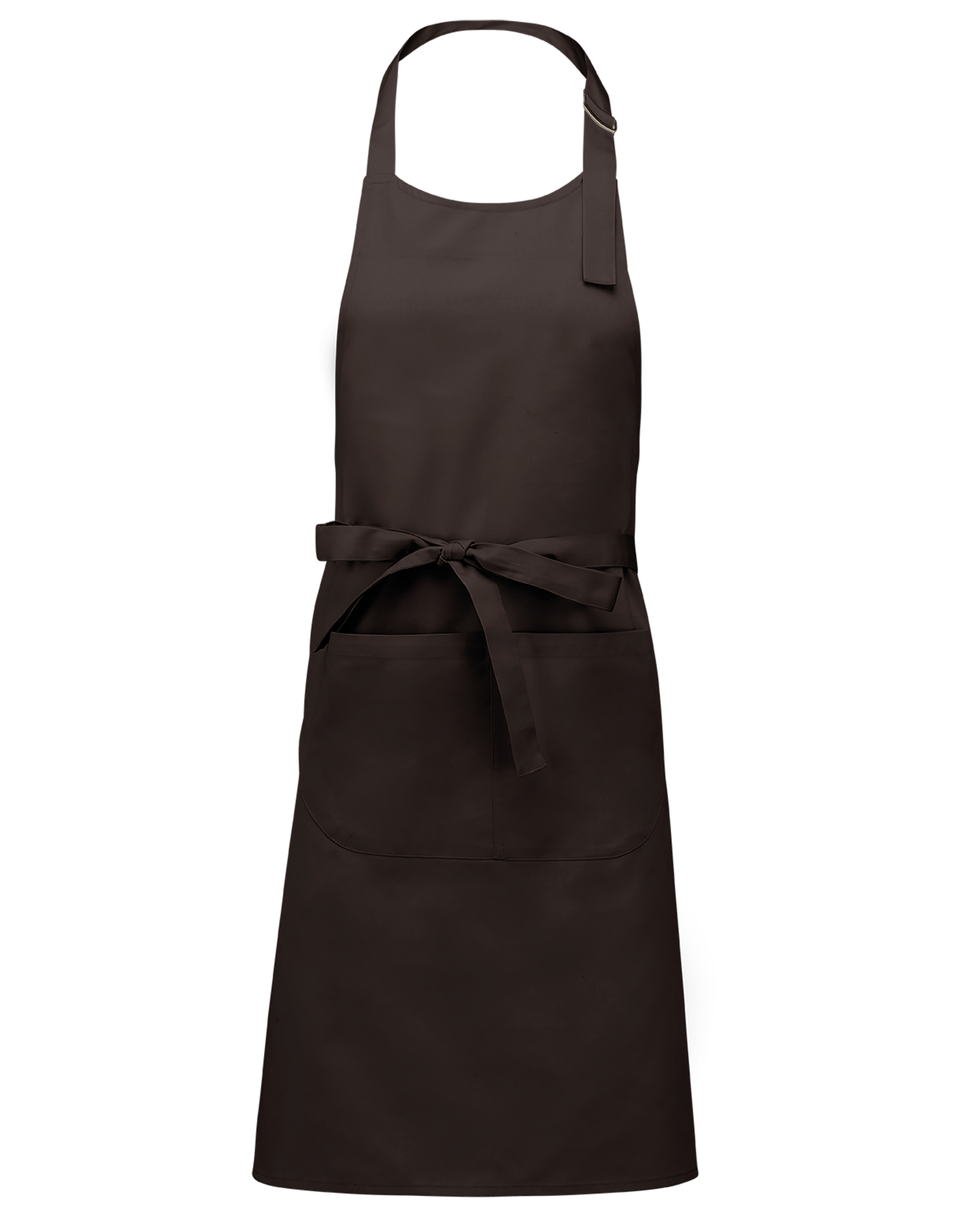 Tablier polycoton avec poche (coloris chocolat)