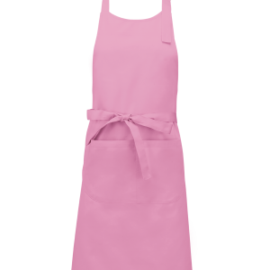 Tablier polycoton avec poche (coloris rose foncé)