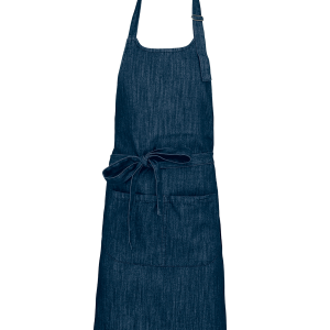 Tablier polycoton avec poche (coloris denim)