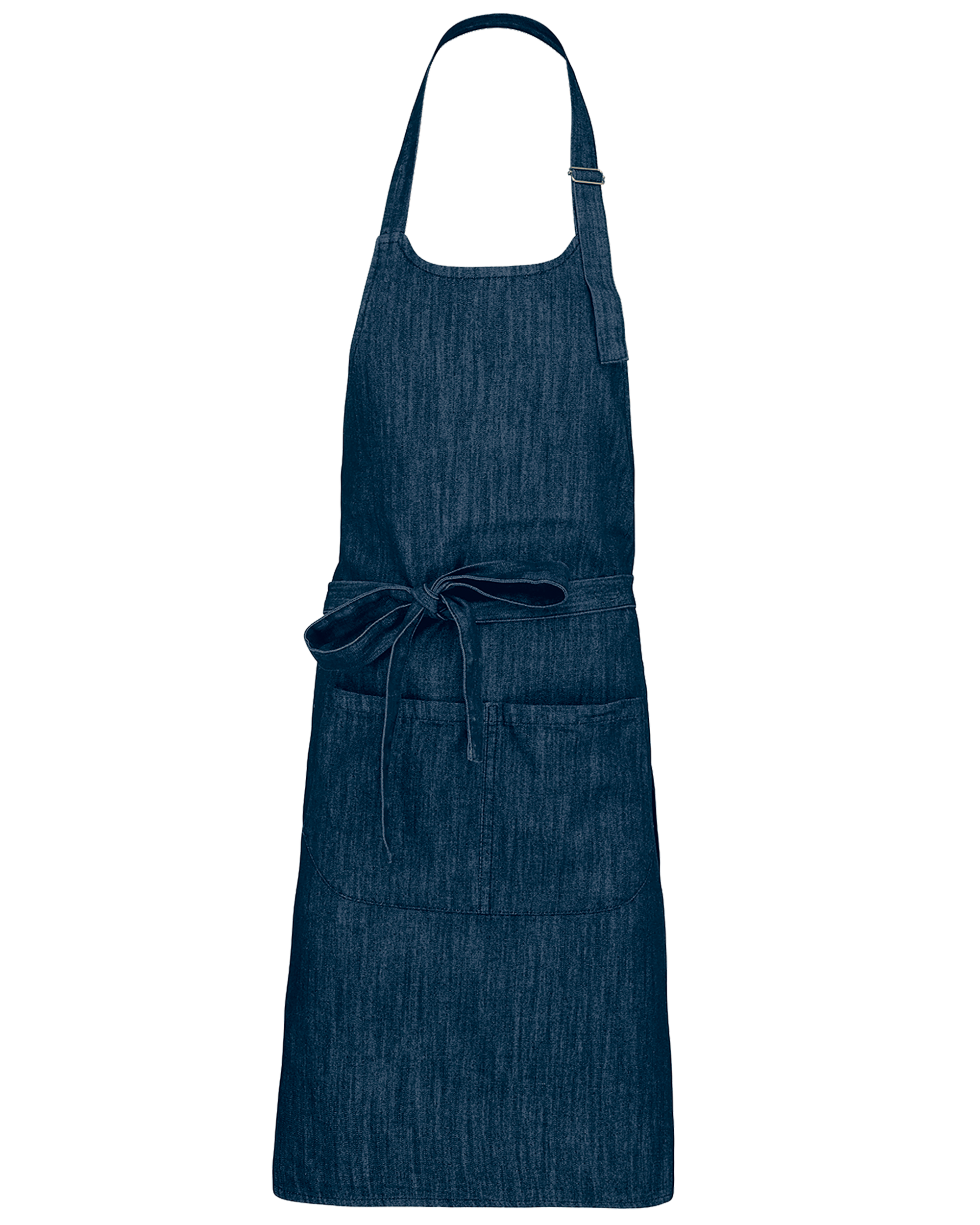 Tablier polycoton avec poche (coloris denim)