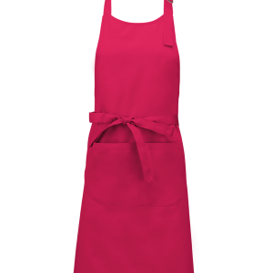 Tablier polycoton avec poche (coloris fuchsia)