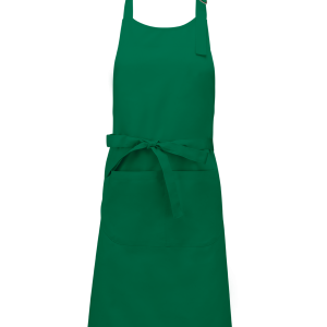 Tablier polycoton avec poche (coloris vert kelly)